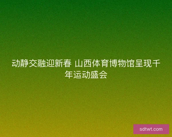 动静交融迎新春 山西体育博物馆呈现千年运动盛会