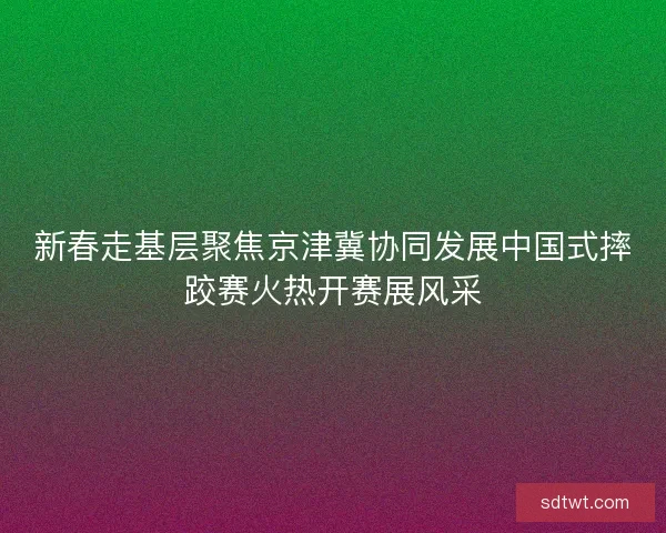 新春走基层聚焦京津冀协同发展中国式摔跤赛火热开赛展风采 新春走基层聚焦京津冀协同发展中国式摔跤赛火热开赛展风采